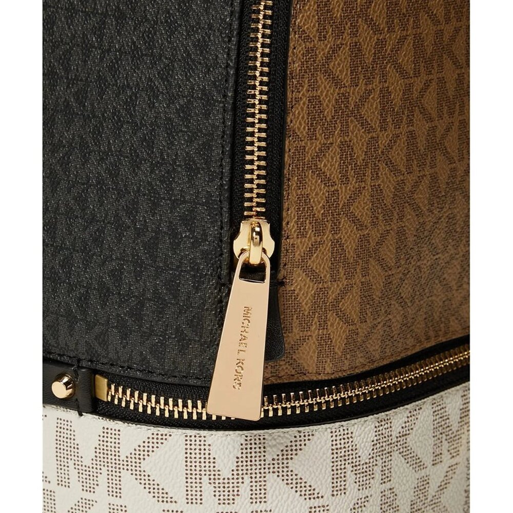 Michael Kors Rhea Zip Medium Size Backpack Husk Multi New Sealed - Picture 6 of 10
